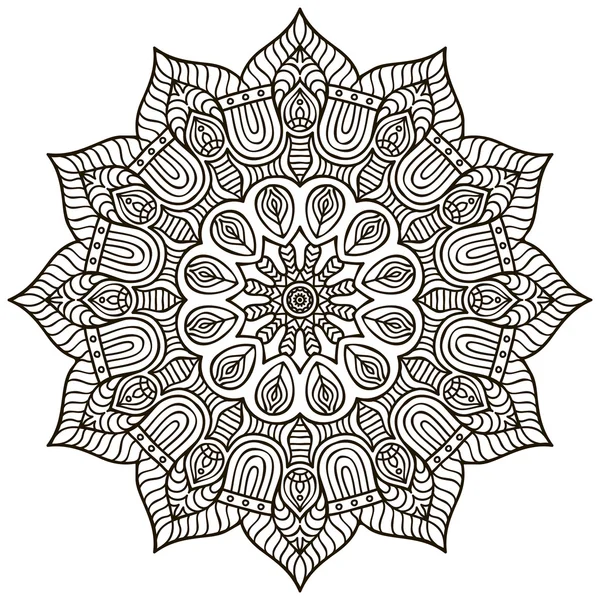 Mandala ornement rond — Image vectorielle