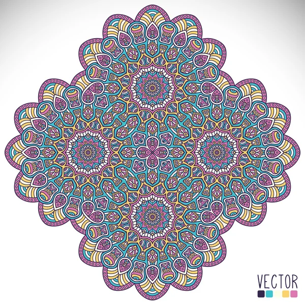 Mandala ronde ornament — Stockvector