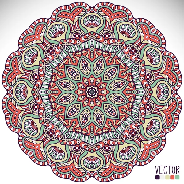 Mandala Round Ornament — Stock Vector