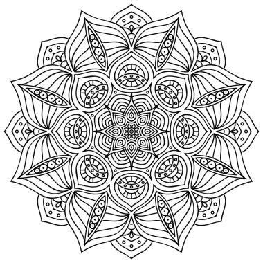 Mandala yuvarlak süsleme