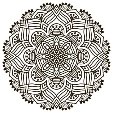 Mandala yuvarlak süsleme