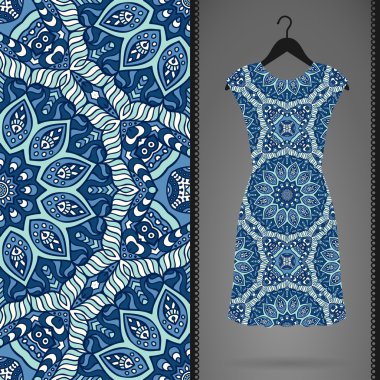Sorunsuz vektör Hint desen, bir askı elbise