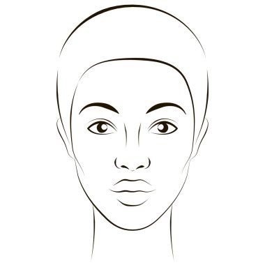 İnsan yüzü beyaz arka plan üzerinde izole