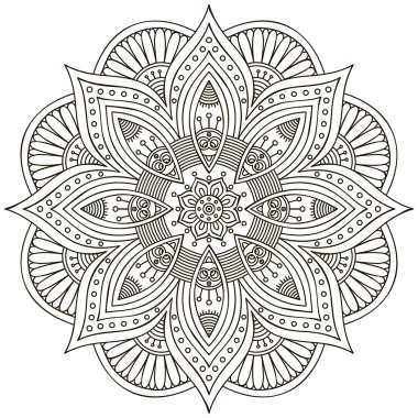 Mandala yuvarlak süsleme