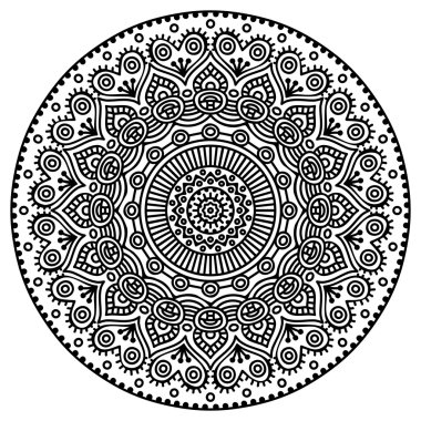 Mandala yuvarlak süsleme