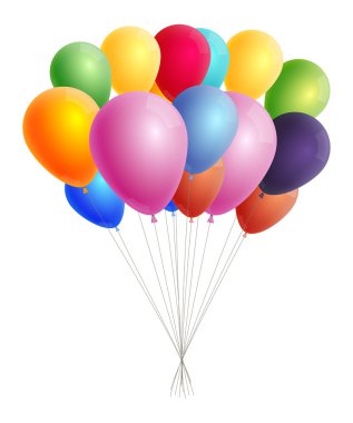 Renk balonlar tasarımı için