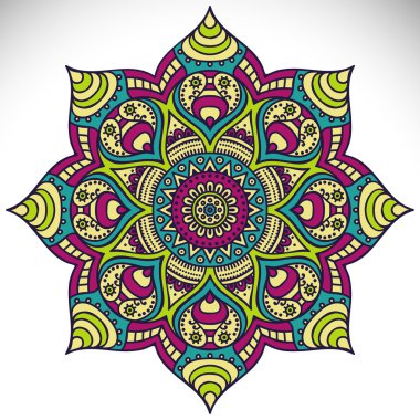 Mandala yuvarlak süsleme