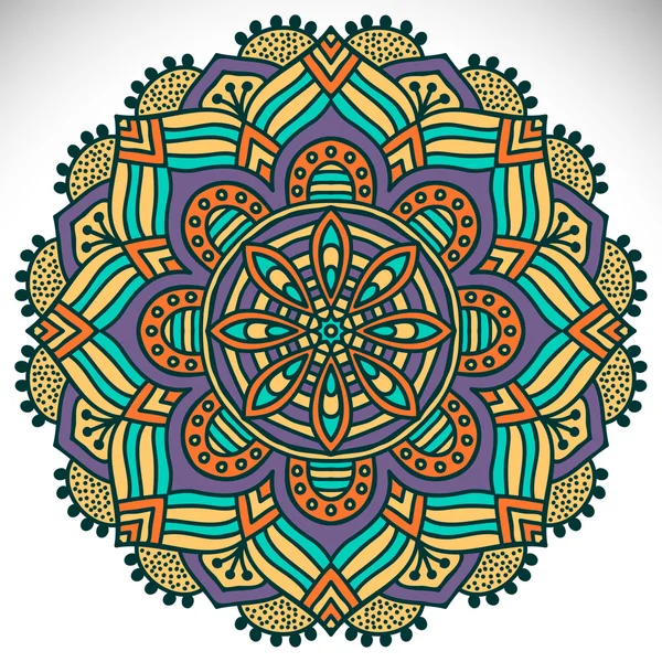 Mandala ornement rond — Image vectorielle