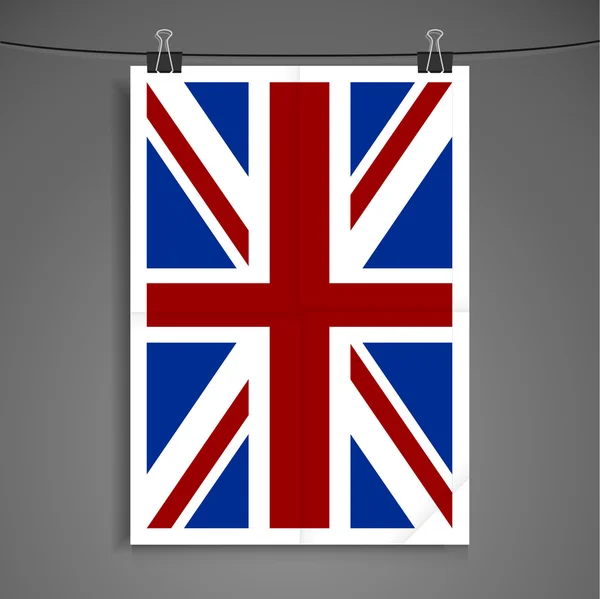 Illustration of flag of Great Britain — Stock Vector