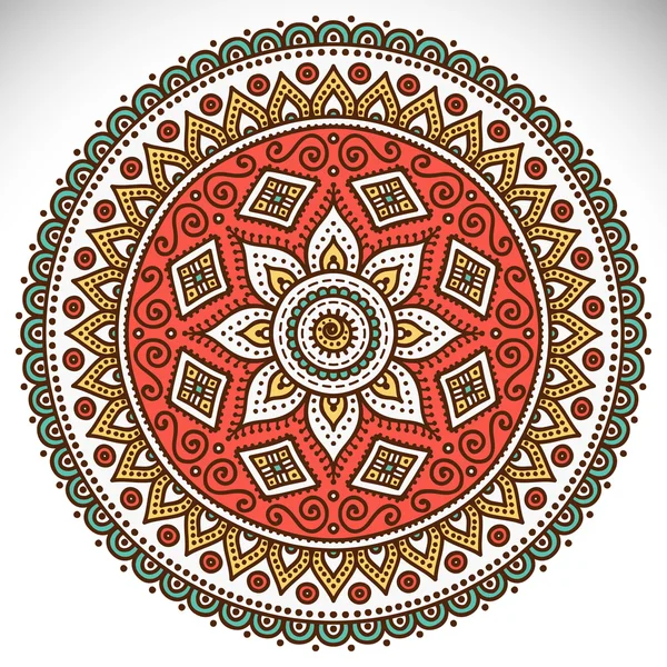 Ornamento redondo Mandala — Archivo Imágenes Vectoriales