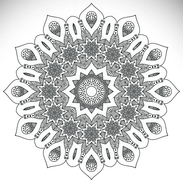 Mandala ornamento rotondo — Vettoriale Stock