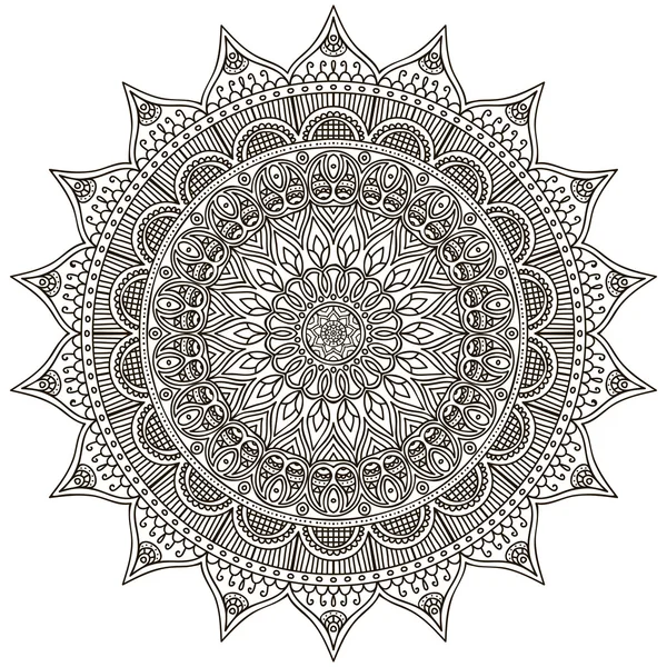 Mandala ornamento rotondo — Vettoriale Stock