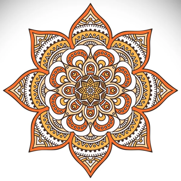 Mandala ornamento rotondo — Vettoriale Stock