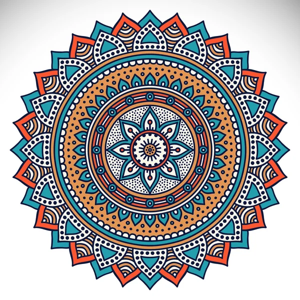 Mandala yuvarlak süsleme — Stok Vektör