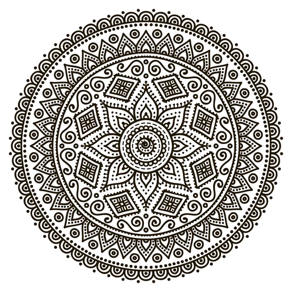 Mandala yuvarlak süsleme — Stok Vektör