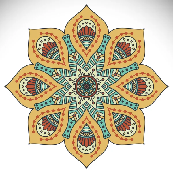 Mandala ornement rond — Image vectorielle