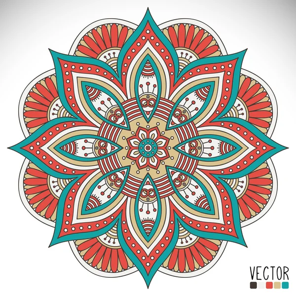 Mandala Round Ornament — Stock Vector