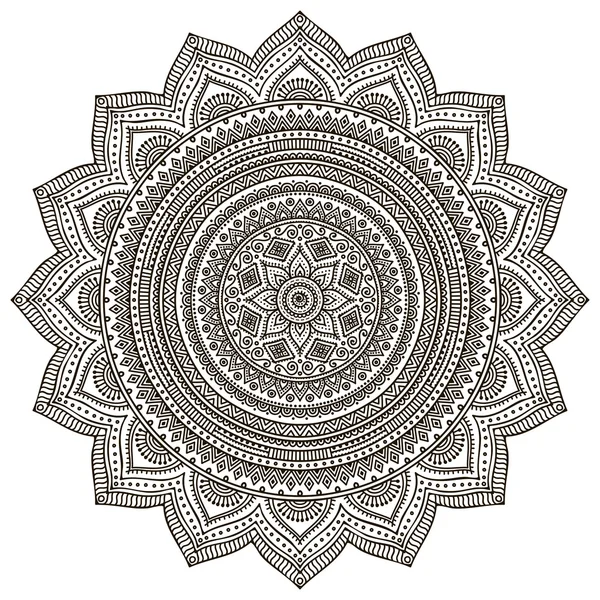 Mandala ornamento rotondo — Vettoriale Stock