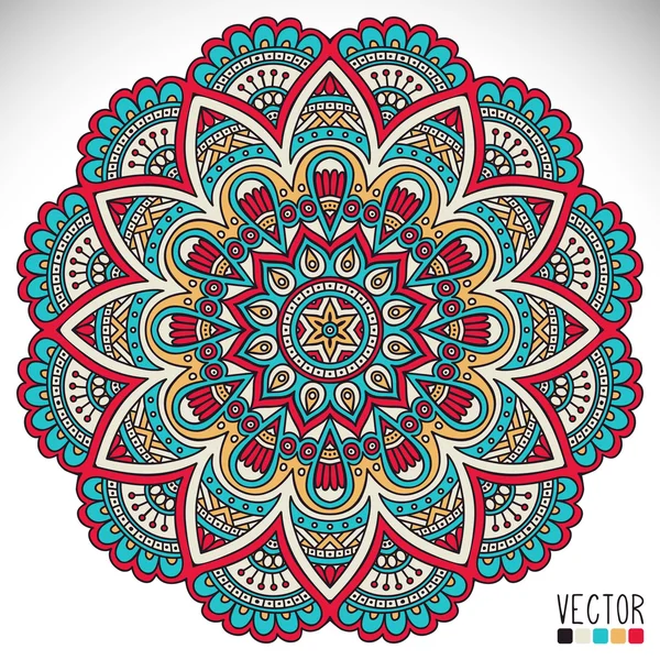 Mandala Round Ornament — Stock Vector