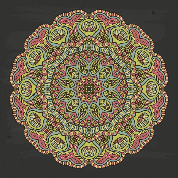 Mandala ornement rond — Image vectorielle