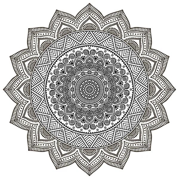 Mandala ornamento rotondo — Vettoriale Stock