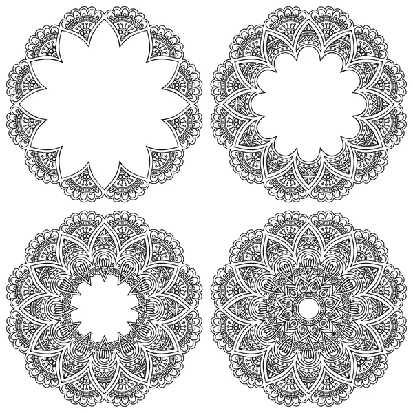 Ornamento redondo Mandala — Vector de stock