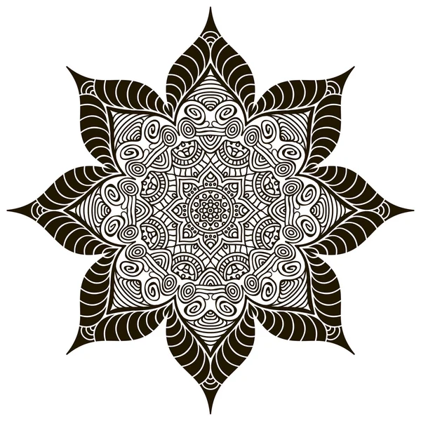 Mandala ornamento rotondo — Vettoriale Stock