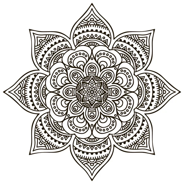 Mandala ornement rond — Image vectorielle