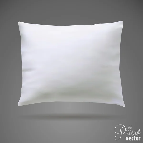 Gri arka plan üzerinde beyaz yastık