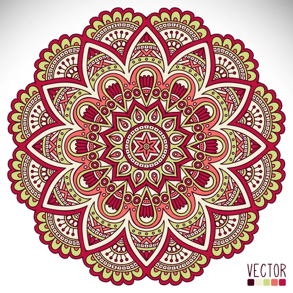 Mandala ornement rond — Image vectorielle