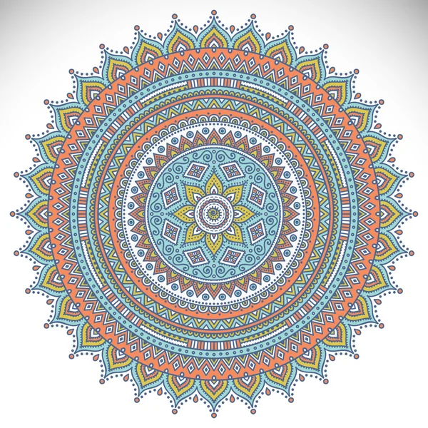 Ornamento redondo Mandala — Vector de stock