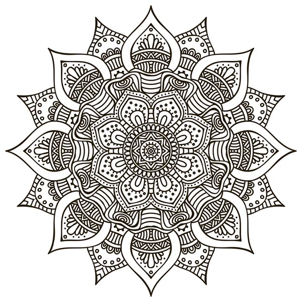 Ornamento redondo Mandala — Archivo Imágenes Vectoriales