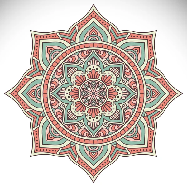 Mandala ornamento redondo — Vetor de Stock