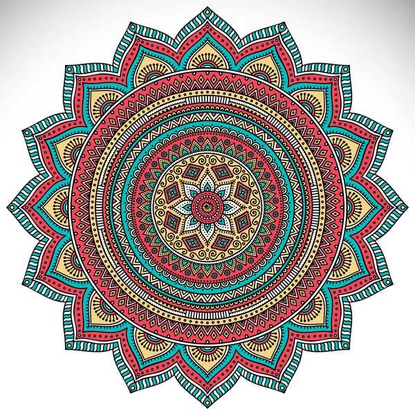 Mandala ornement rond — Image vectorielle