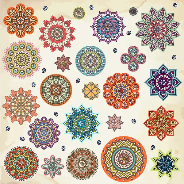Mandala ronde ornament patroon — Stockvector