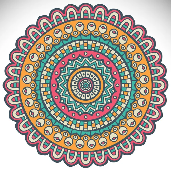 Ornamento redondo Mandala — Vector de stock