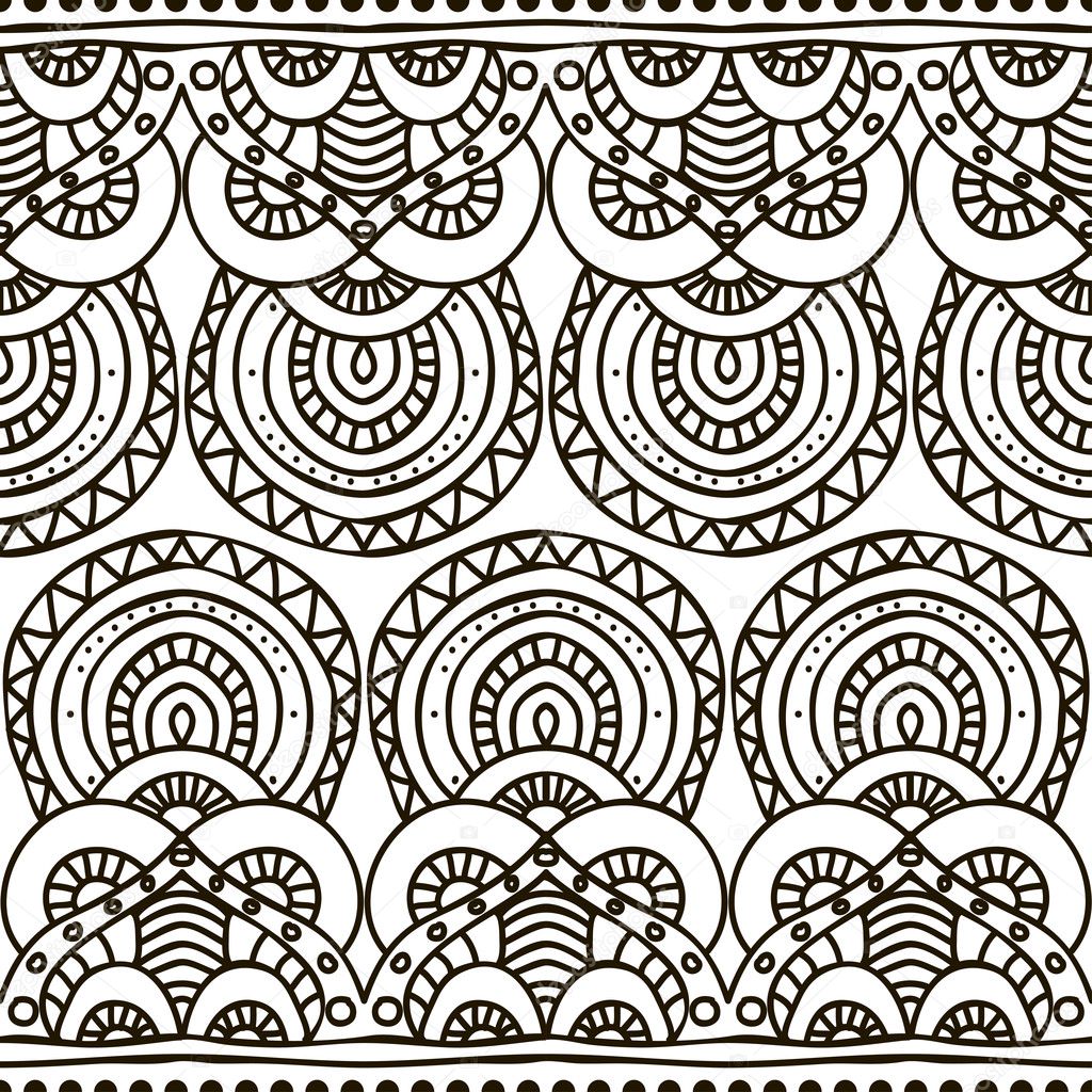 Vintage  Indian seamless pattern