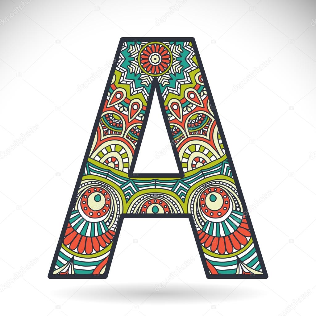 Vintage alphabet letter A