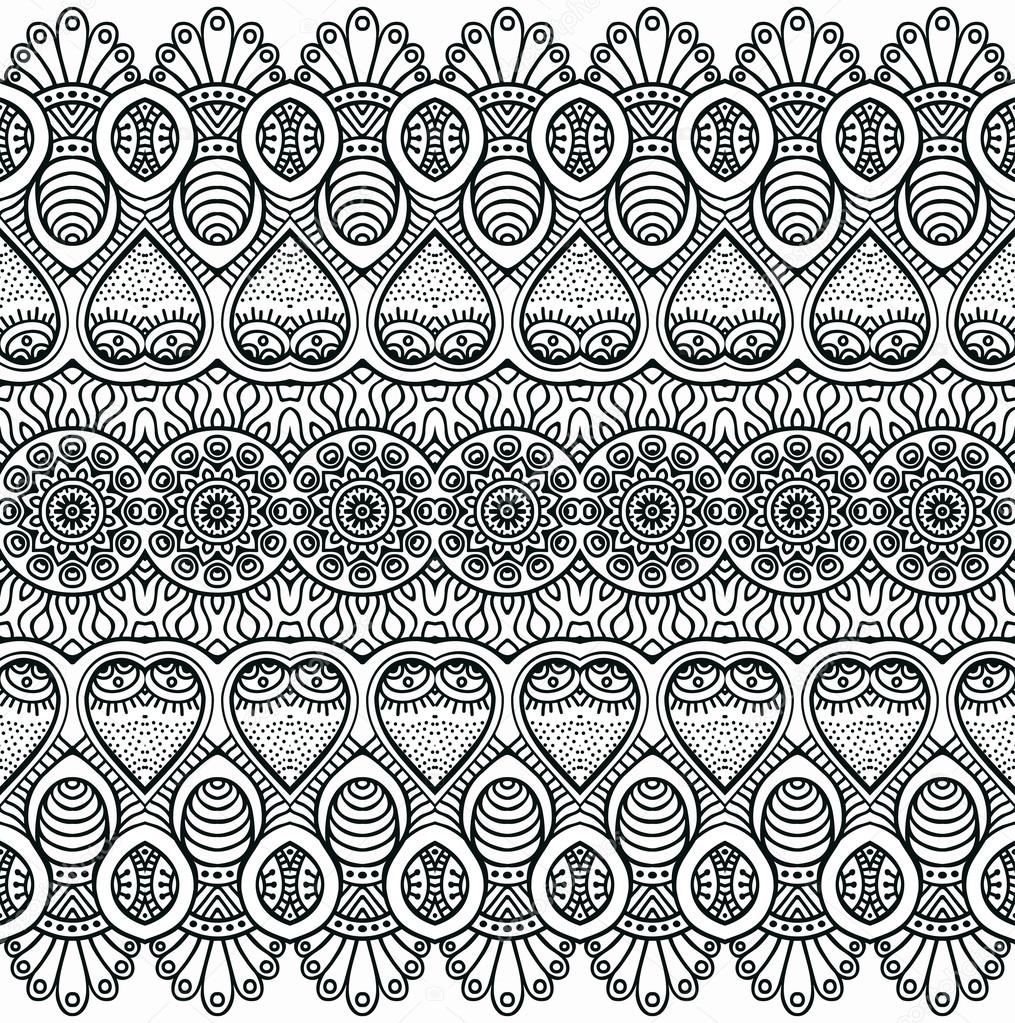 Vintage  Indian seamless pattern