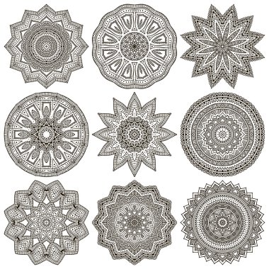 Dekoratif mandala koleksiyonu