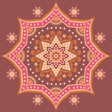 Mandala yuvarlak süsleme