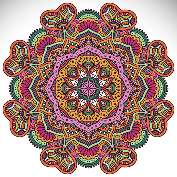 Ornamento redondo Mandala — Vector de stock