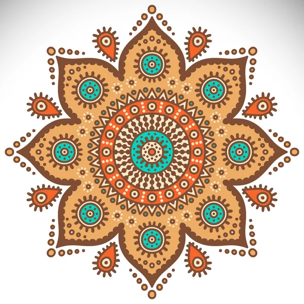 Mandala Round Ornament — Stock Vector