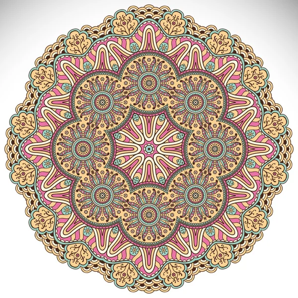 Mandala rotund ornament — Vector de stoc