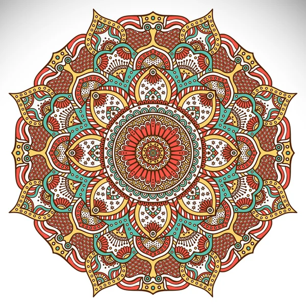 Mandala ornement rond — Image vectorielle