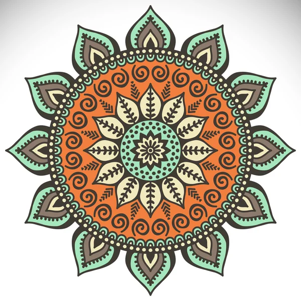 Ornamento redondo Mandala — Vector de stock