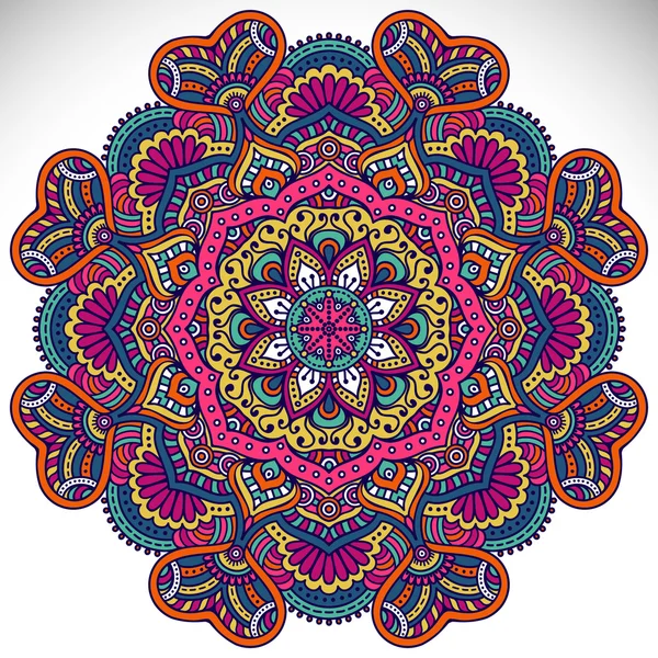 Mandala ornamento redondo — Vetor de Stock