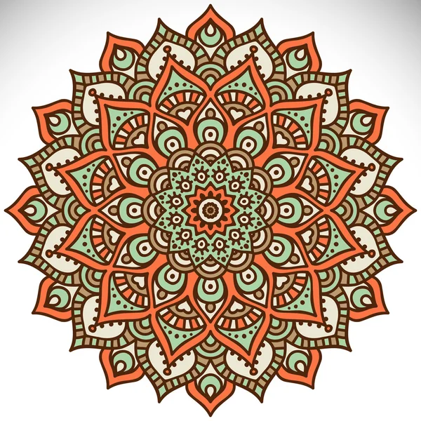 Mandala yuvarlak süsleme — Stok Vektör