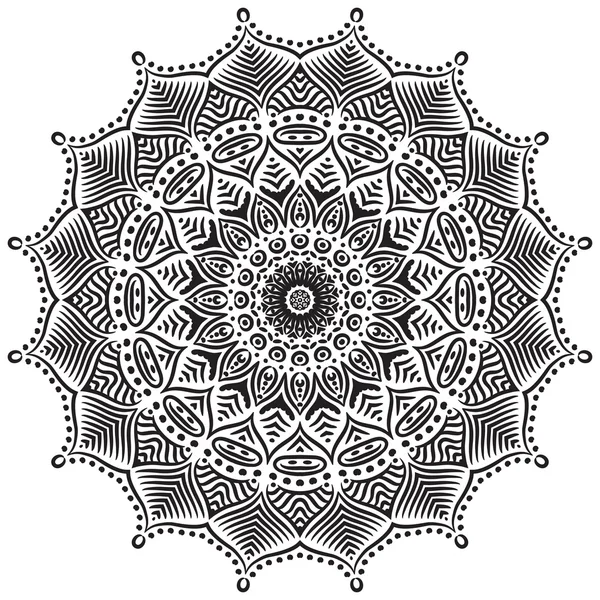 Mandala ronde ornament — Stockvector