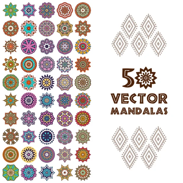 Colección decorativa mandala — Archivo Imágenes Vectoriales